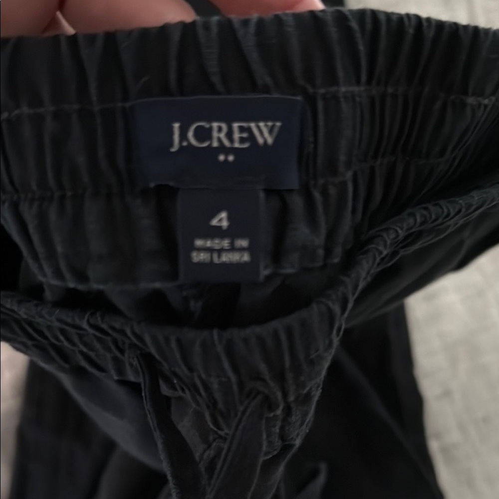 J. Crew Black Elastic Waist Ankle Pants - Picture 2 of 5